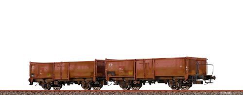 Brawa 48640 H0 Offene Güterwagen E037 SBB, mit Ladegut "Rüben", patiniert, 2er-Einheit