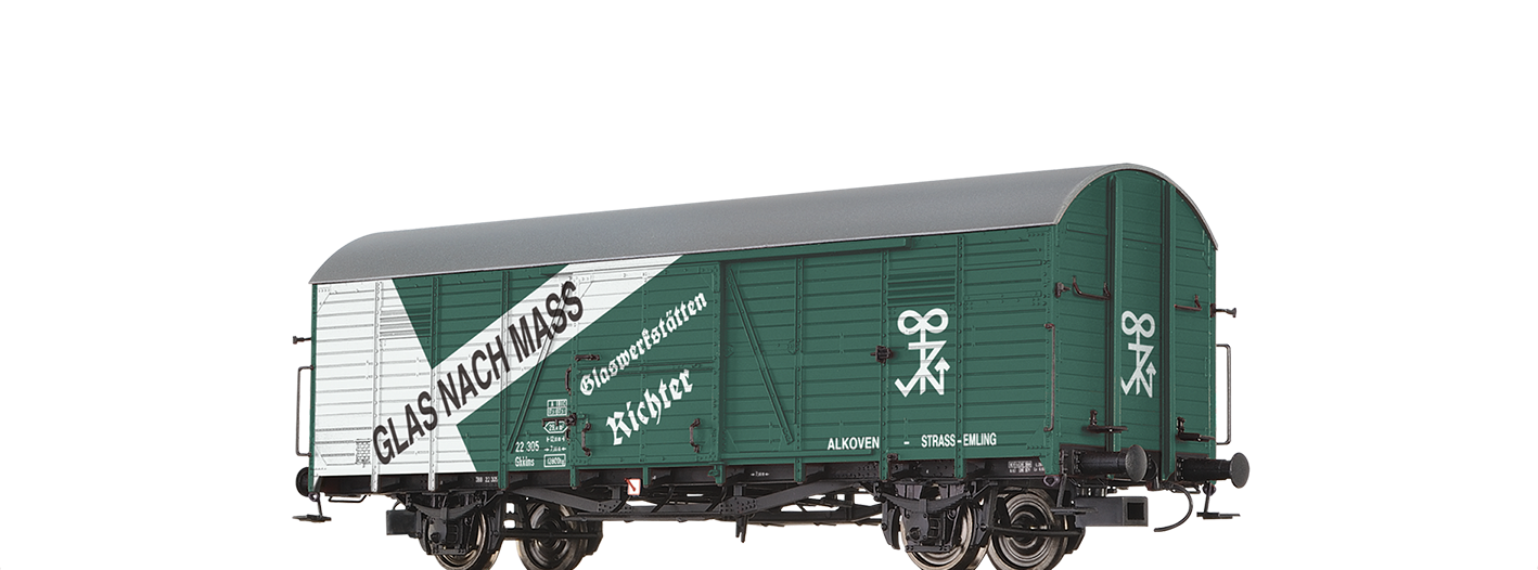 Brawa 48748 H0 Güterwagen Gkklms ÖBB, III, Glaswerk