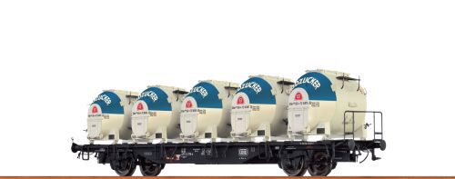 Brawa 49133 H0 Behältertragwagen Lbs 589 DB, mit Efkr 401 „Südzucker“