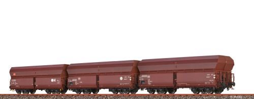 Brawa 50877 H0 Set (3er) Offener Güterwagen Fals DB AG, Epoche IV
