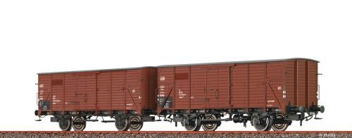 Brawa 50930 H0 Gedeckter Güterwagen Gklm191 DB, 2er-Einheit