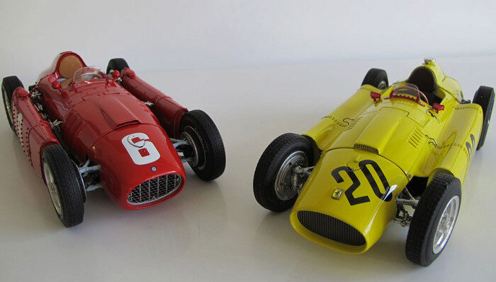 CMC M-184 Bundle Ferrari D50, (yellow) GP Belgium #20 A. Pilette + Lancia D50 (red) GP Turin #6 Ascari, Limited Edition 1,000 pcs. 