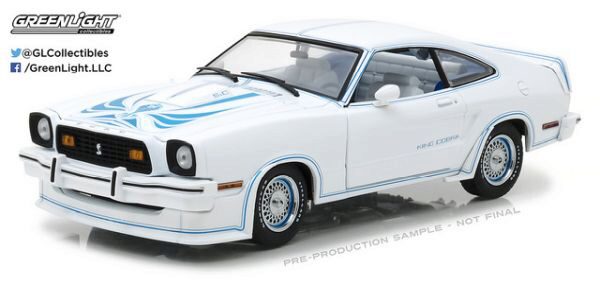 Greenlight 13508 Ford Mustang II King Cobra, Blue, White and Blue