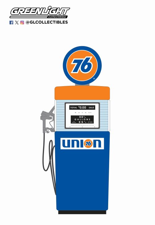 Greenlight 14160B 1951 Vintage Gas Pumps Series 16 - Wayne 505 Union 76 Solid Pack