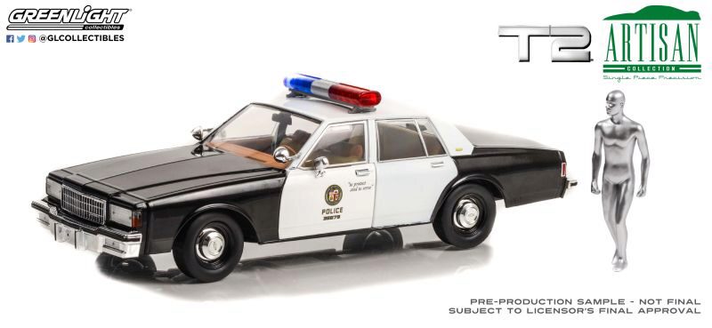 Greenlight 19105 1987 ChevroletCaprice Metro Police w/T-1000 Figure