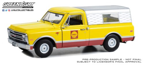 Greenlight 85072 1968 Chevrolet C-10 with camper shell Shell Oil - Running on Empty