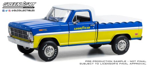 Greenlight 85073 1969 Ford F-100 with Bed Cover Good Year Tires - Running on Empty