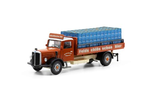 ACE 002370 Saurer S4C Pritsche Strebel Feldschlösschen