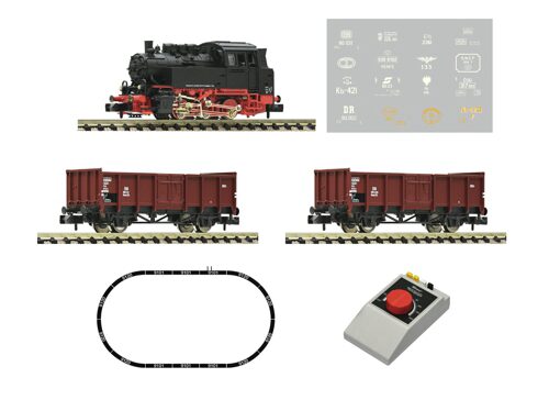 Fleischmann 5160002 Analog Start Set: Dampflokomotive BR 80 mit Güterzug
