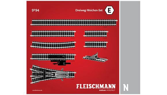 Fleischmann 9194 Dreiweg-Weichen Set E