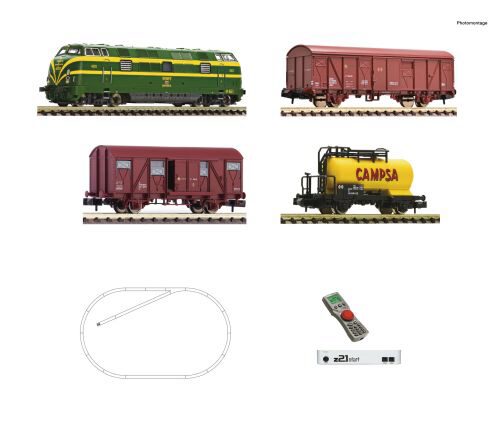 Fleischmann 931894 Renfe  z21 start Digitalset: Diesellokomotive Serie 340 mit Güterzug