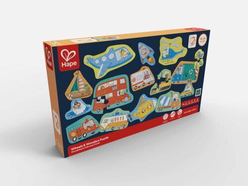 HAPE E1649 Wunderbares Fahrzeug-Puzzle