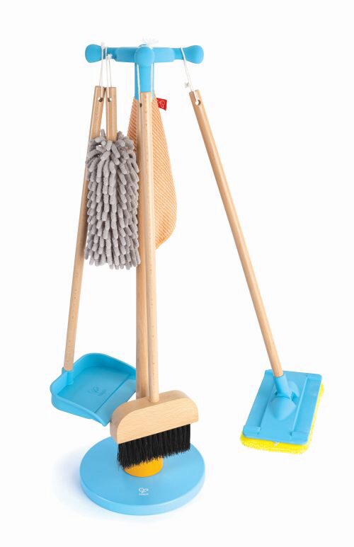 HAPE E3055 Broom + swiffer cleaning stand