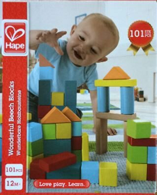 HAPE E8247Z Kunterbunte Holzbausteine