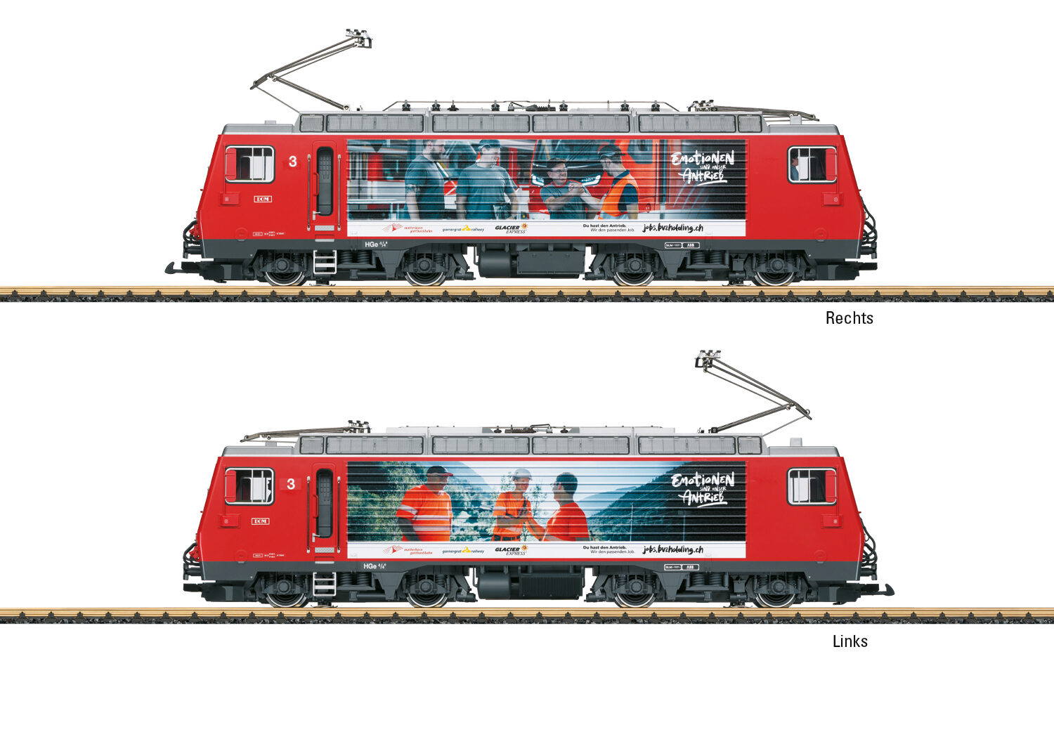 LGB 23105 MGB E-Lok HGe 4/4 II No 3 Mitarbeiter Ep. VI