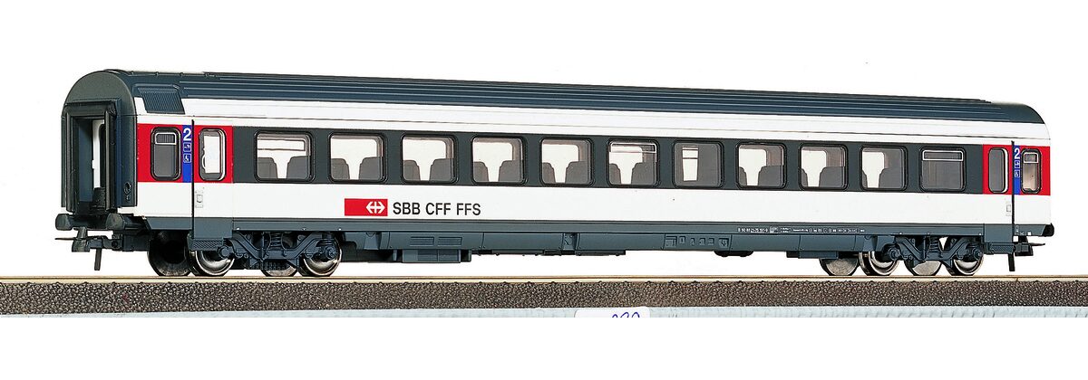 Roco 45332 *SBB ICN Personenwagen 2.Klasse weiss/schwarz  verkürzt