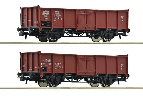 Roco 6600058 2-tlg. Set: Offene Güterwagen, PKP