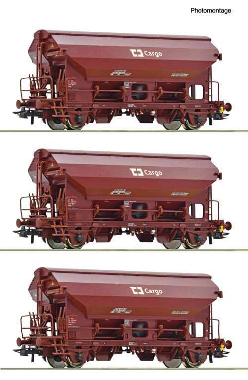 Roco 6600078 3-tlg Set: Schwenkdachwagen, CD Cargo