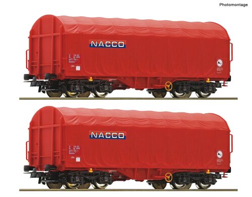 Roco 6600226 2er Set Schiebeplanenwagen Nacco