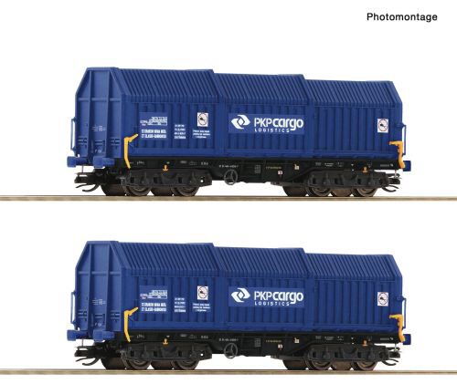 Roco 6680008 2er Set Teleskophaubenwag. PKP