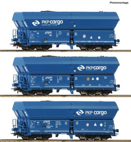 Roco 76046 PKP Cargo  3-tlg. Set: Selbstentladewagen