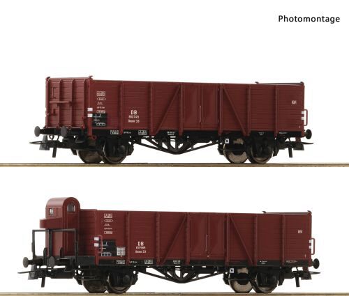 Roco 76289 2-tlg. Set: Offene Güterwagen, DB