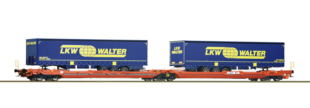 Roco 77393 Wascosa Doppeltaschen-Gelenkwagen T3000e + LKW Walter