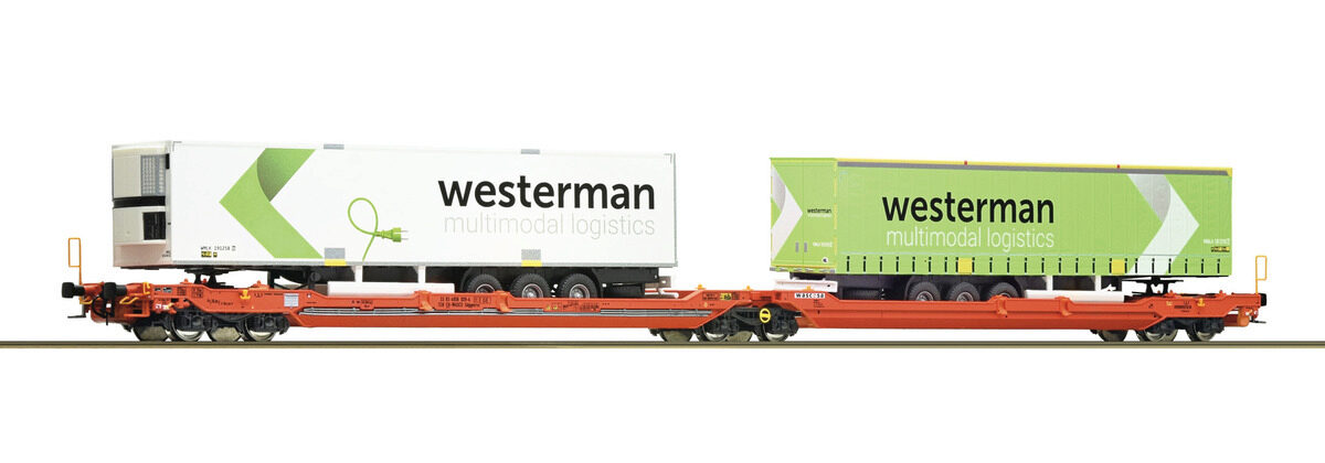 Roco 77399 Doppeltragewagen T3000e+Westerman