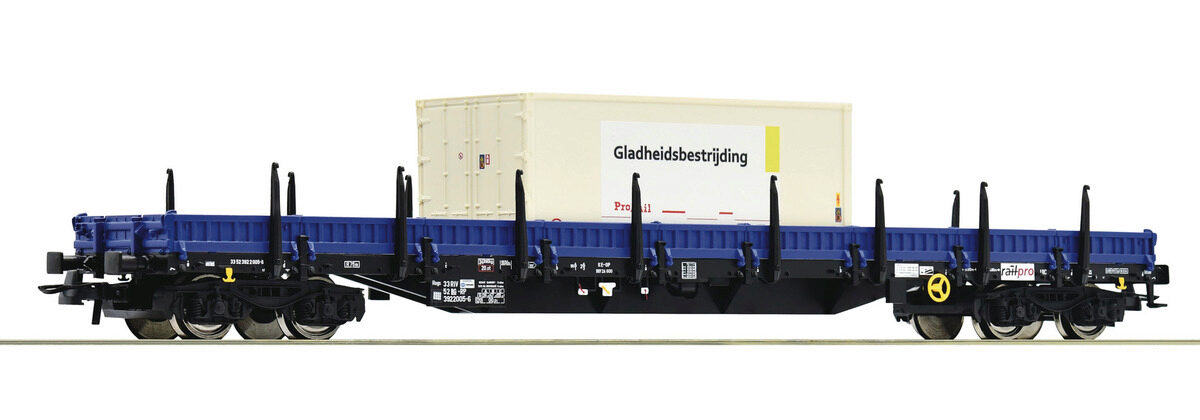 Roco 77686 Rungenwagen Railpro + Container
