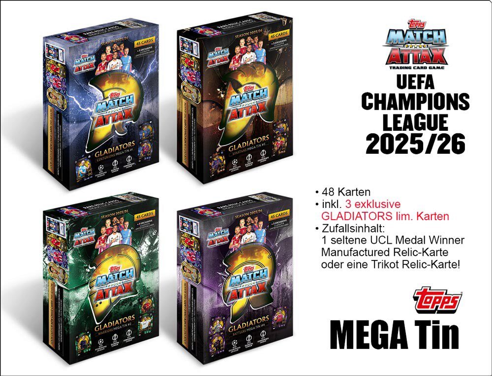 Topps 6.10.620 2025-26 Match Attax UEFA Champions League Mega Tin