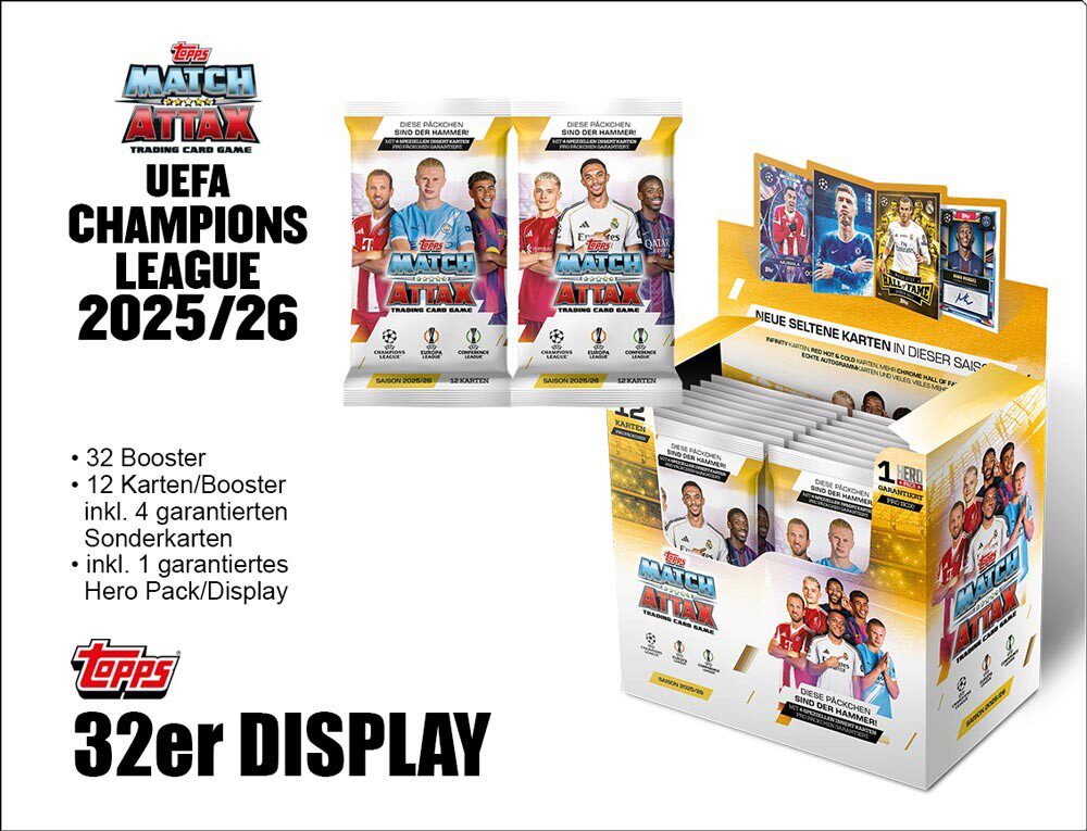 Topps 6.10.617 2025-26 Match Attax UEFA Champions League Booster