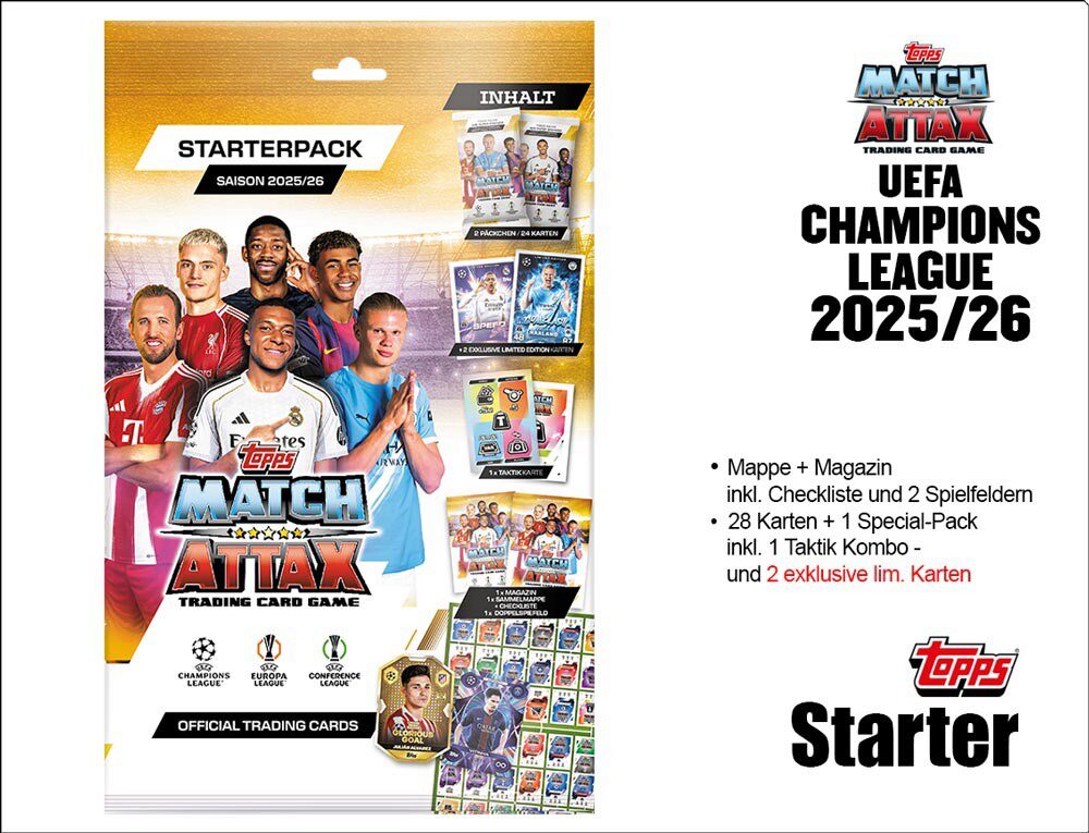 Topps 6.10.618 2025-26 Match Attax UEFA Champions League Starter