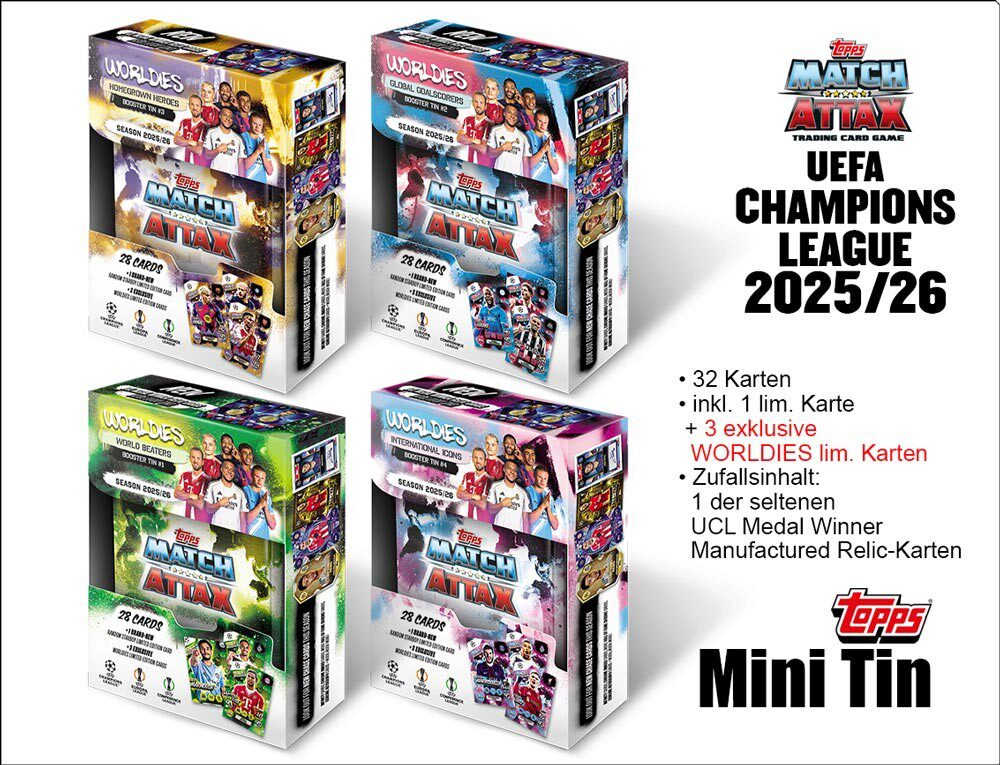 Topps 6.10.619 2025-26 Match Attax UEFA Champions League Mini Tin