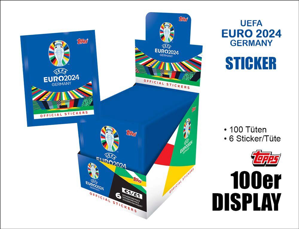 Topps 6.10.489 2024 UEFA EURO Sticker Display DE