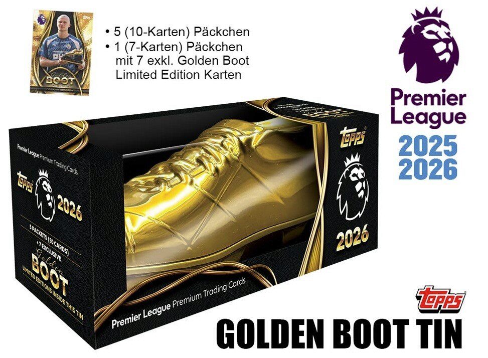 Topps 6.10.641 2025-26 Topps Premier League Golden Boot Tin EN