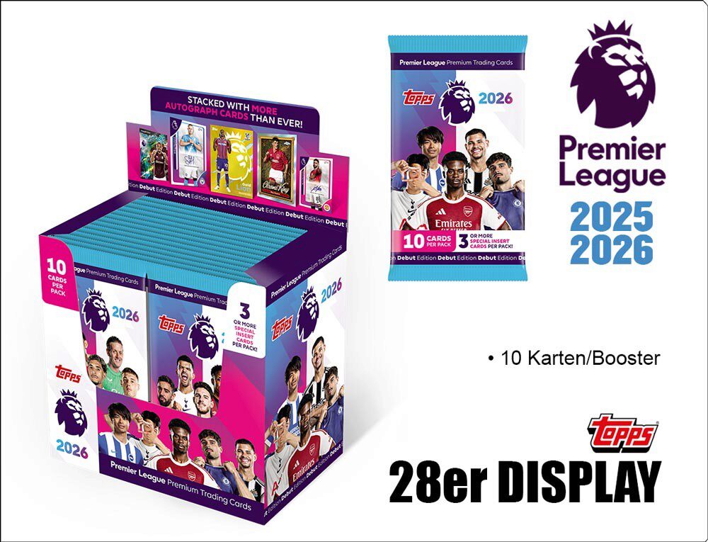Topps 6.10.622 2025-26 Topps Premier League Booster EN
