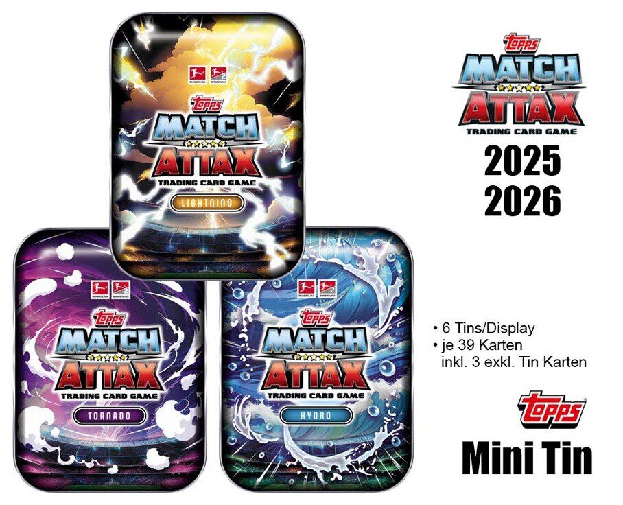 Topps 6.10.614 2025-26 Match Attax Bundesliga Mini-Tin DE (6 ct.)