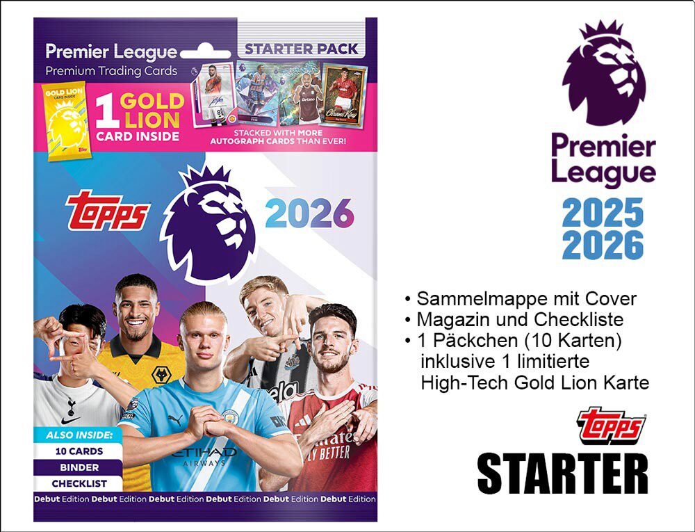 Topps 6.10.623 2025-26 Topps Premier League Starter Pack EN