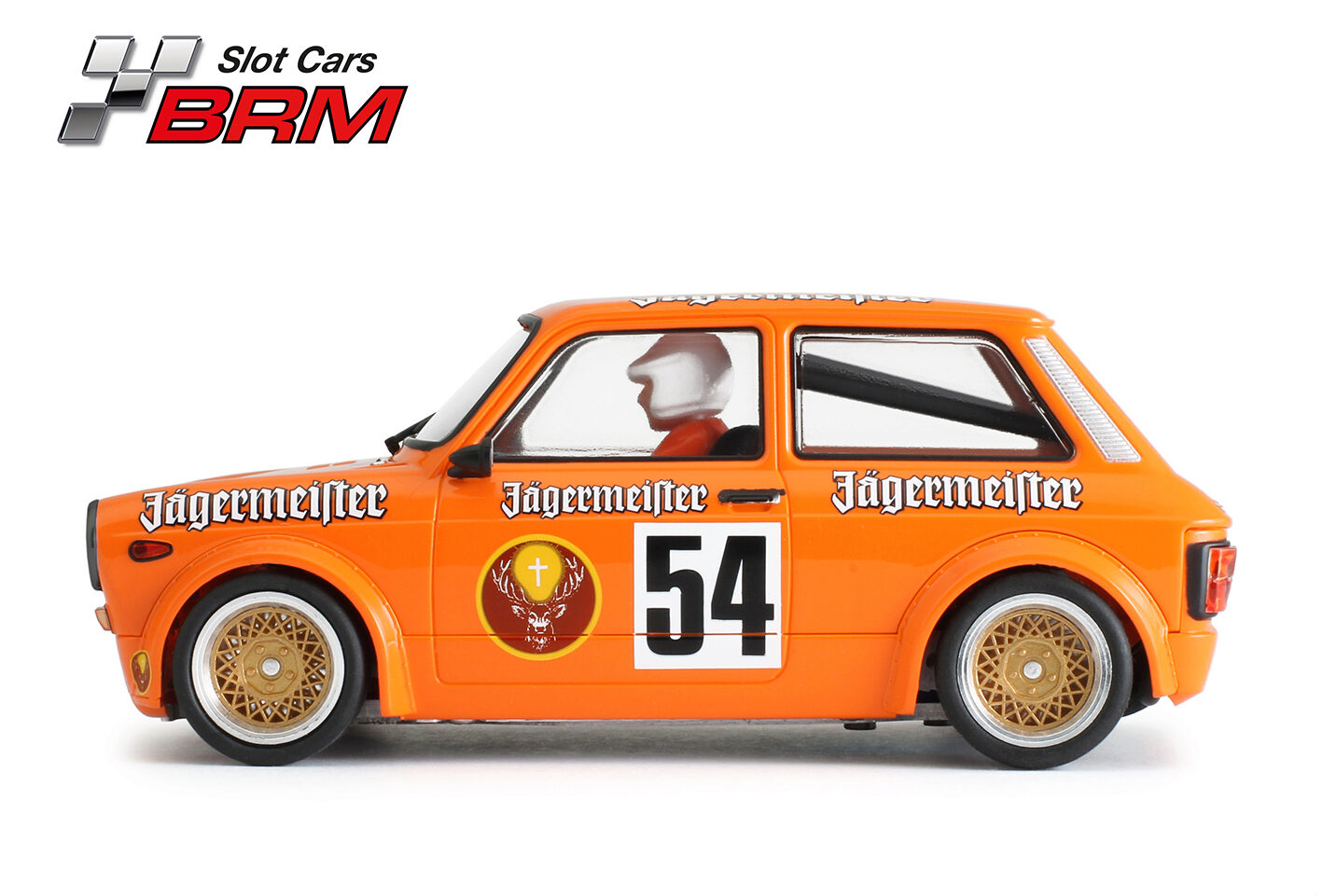 BRM MODEL CARS BRM131 A112 ABARTH - JAGERMEISTER #54 - HOCKENHEIM 1982 - assembled with aluminum chassis - CAMBER system