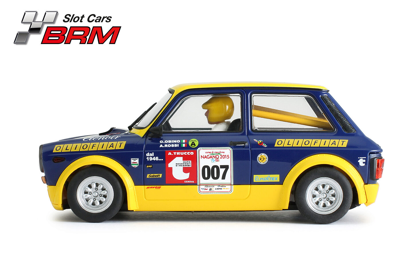 BRM MODEL CARS BRM132 A112 ABARTH - OLIO FIAT #007 - NAGANO 2015 - assembled with aluminum chassis - CAMBER system