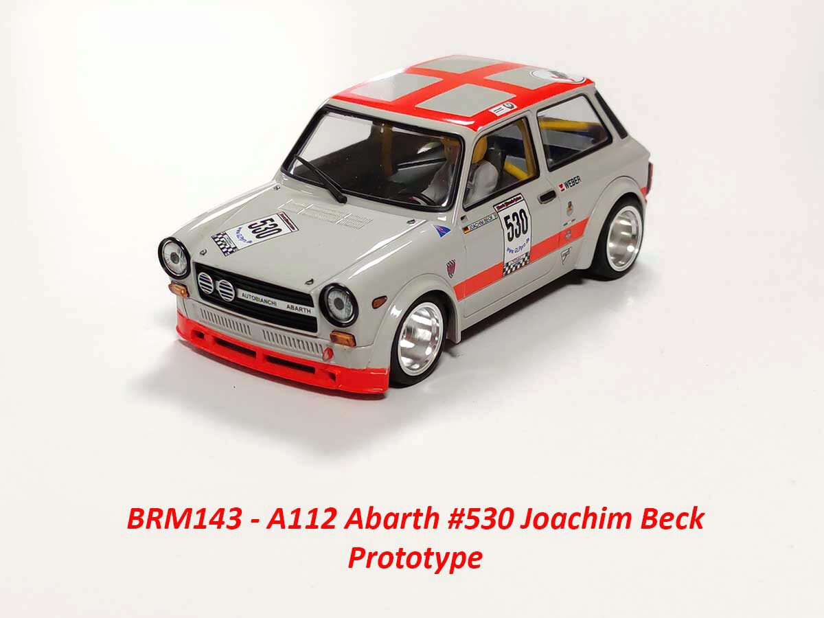BRM MODEL CARS BRM143 A112 ABARTH #530 - HISTORICAL RACES ABARTH DRIVER JOACHIM BECK - assembled with aluminum chassis - CAMBER system
