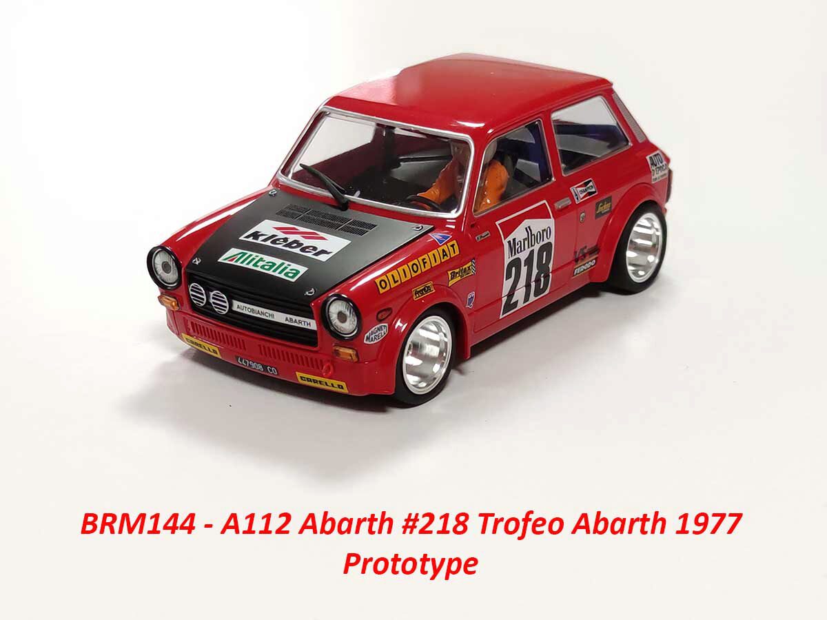 BRM MODEL CARS BRM144 A112 ABARTH - MARLBORO #218 - TROFEO A112 ABARTH 1977 - assembled with aluminum chassis - CAMBER system