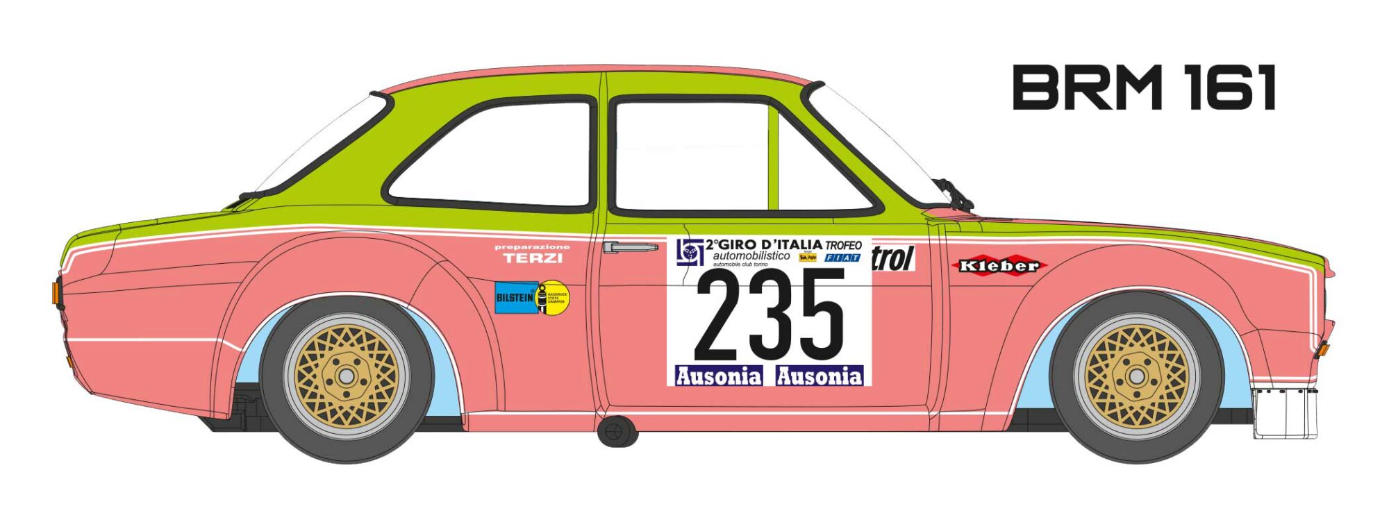 BRM MODEL CARS BRM161 ESCORT RS2000 MK1 - JOLLY CLUB #235 - 5th GIRO D'ITALIA 1974 - Finotto, Colzani