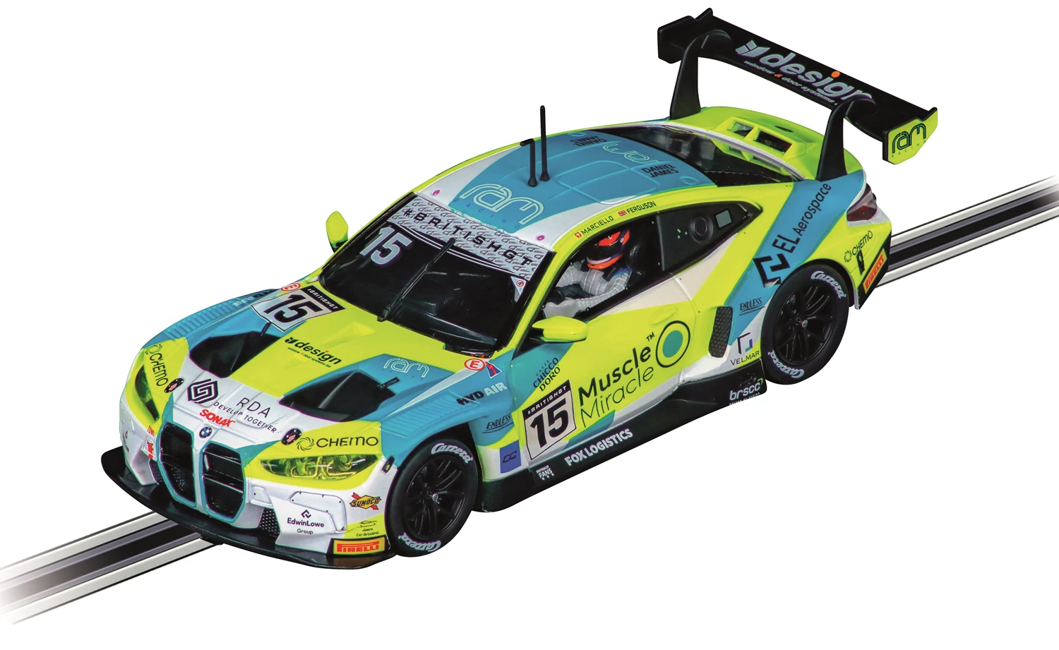 Carrera 32078 D132 BMW M4 GT3, No. 15 RAM Racing, British GT 2024
