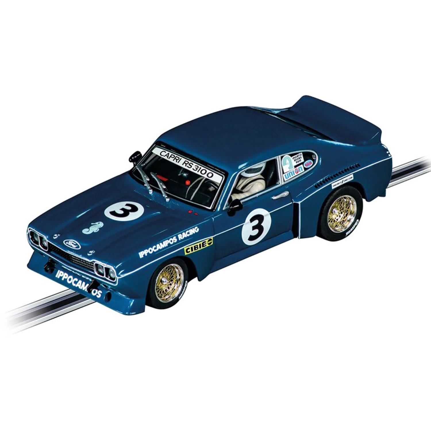 Carrera 32080 D132 Ford Capri RS 3100, No.3 Ippocampos Racing