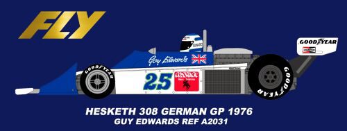 FLY CAR MODELS A2031 Hesketh 308 - n.25 PENTHOUSE - German GP 1976 - Guy Edwards