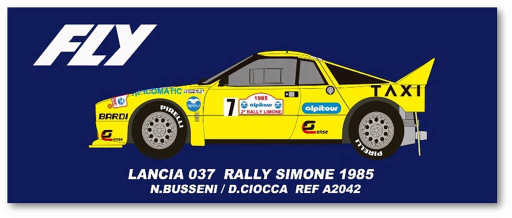 FLY CAR MODELS A2042 Lancia 037 - Rally Simone 1985 - N.Busseni, D.Ciocca