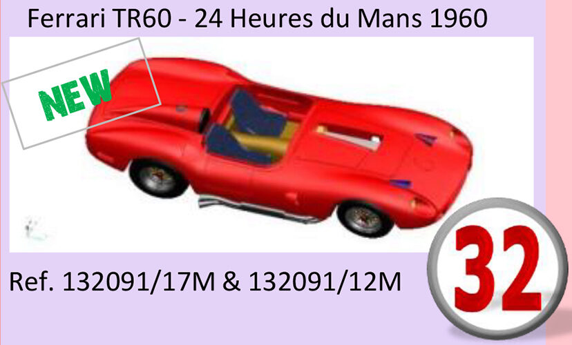 LE MANS MINIATURES 132091-12M Ferrari 250 TRI/60 - n.12 24H Le Mans 1960 - Ludovico Scarfiotti (I), Pedro Rodriguez (MEX)