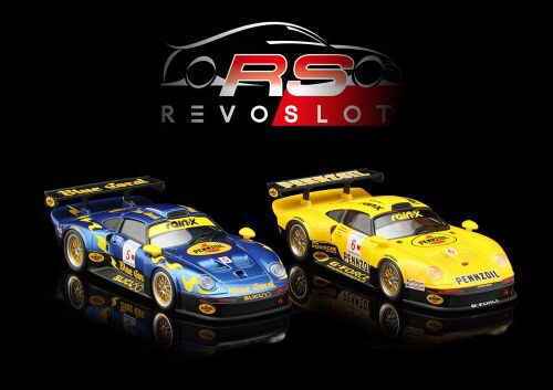 REVOSLOT RS0105 Porsche 911 GT1 - Blue Coral and Pennzoil Twin Pack