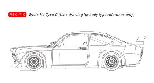 REVOSLOT RS0171C Oper Kadett GT/E - White Kit Type C (circuit with rear wing)